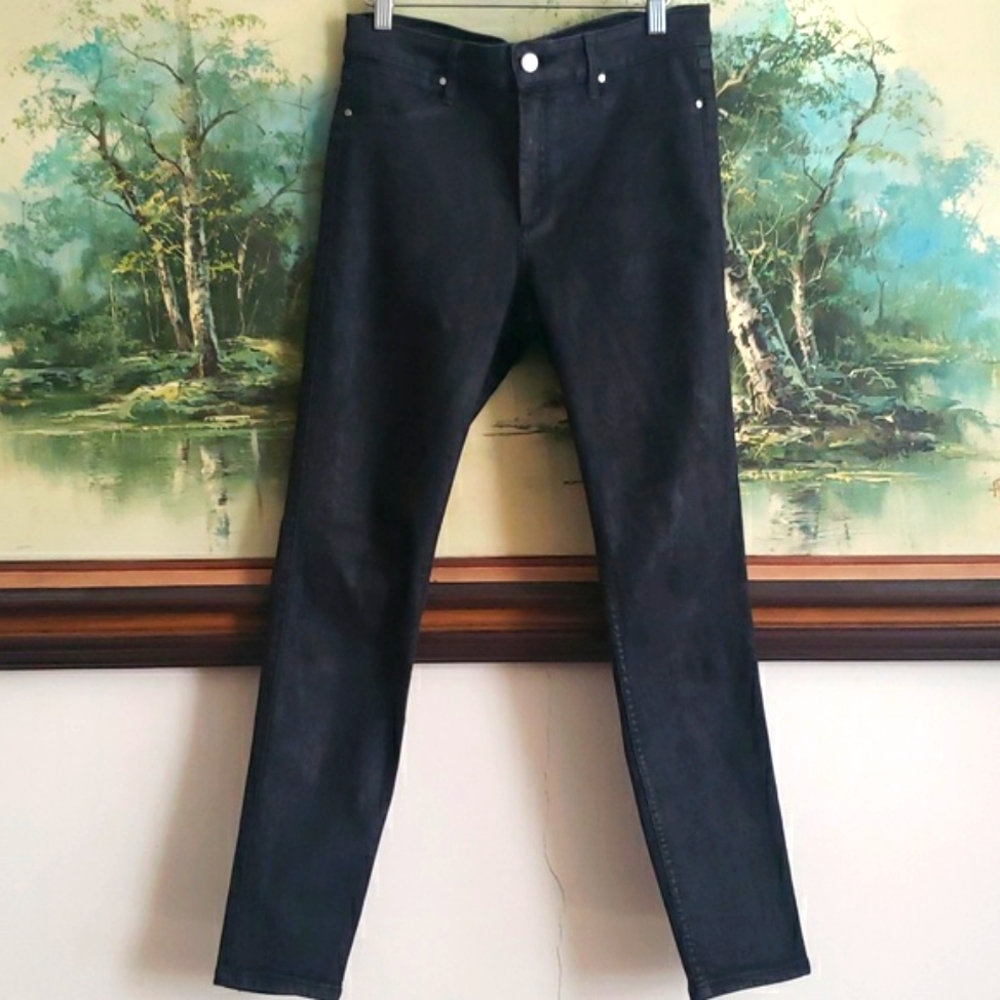 Abercrombie Signature Collection High Rise Stretch Skinny Size 29 Shine Mix Coat